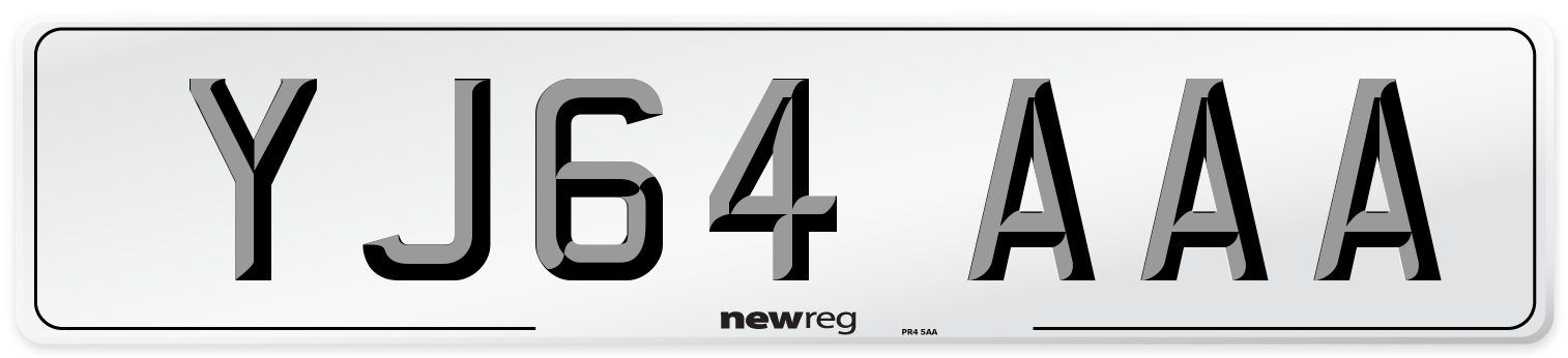 YJ64 AAA Number Plate from New Reg